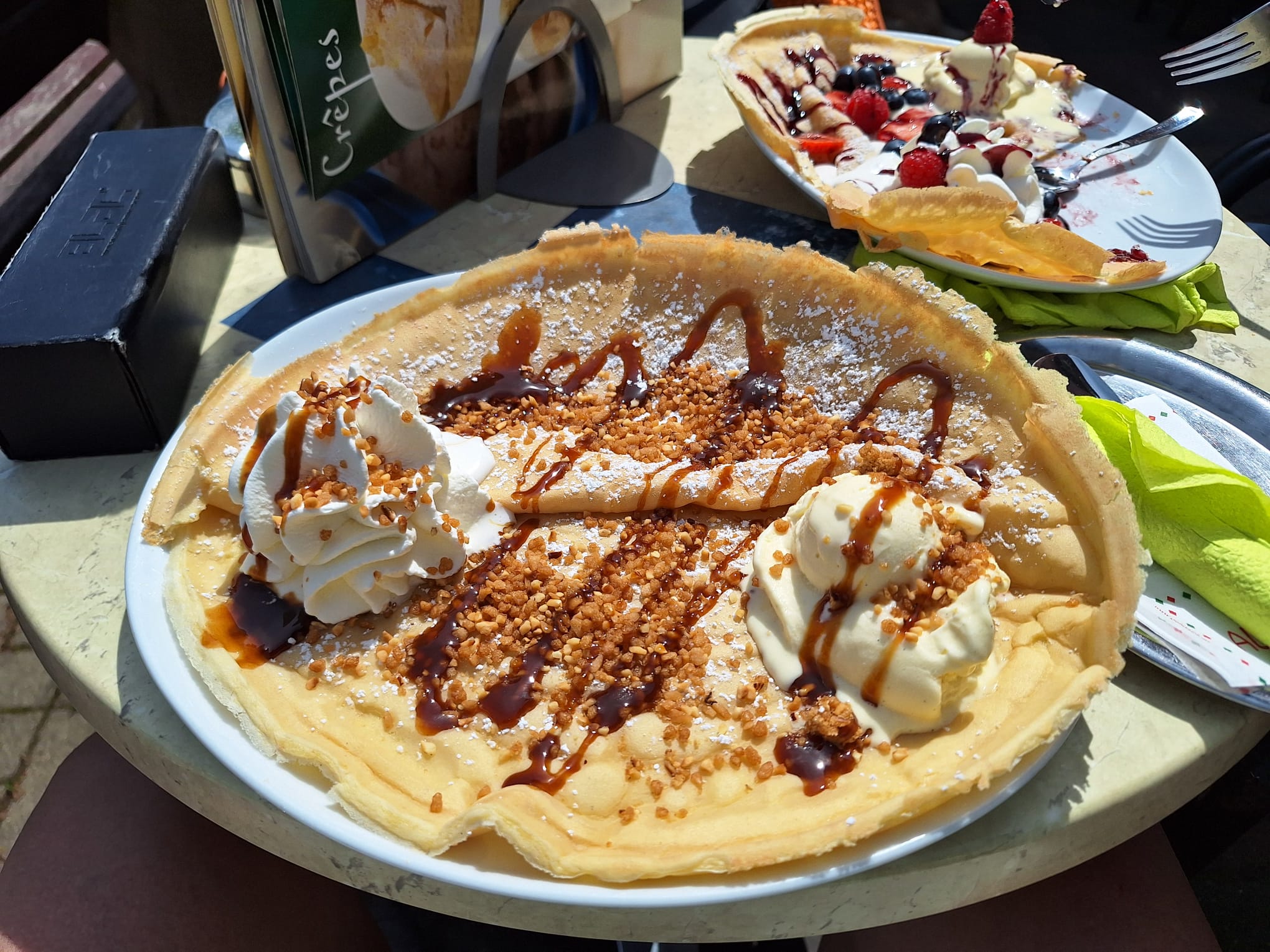 Crepes met ijs